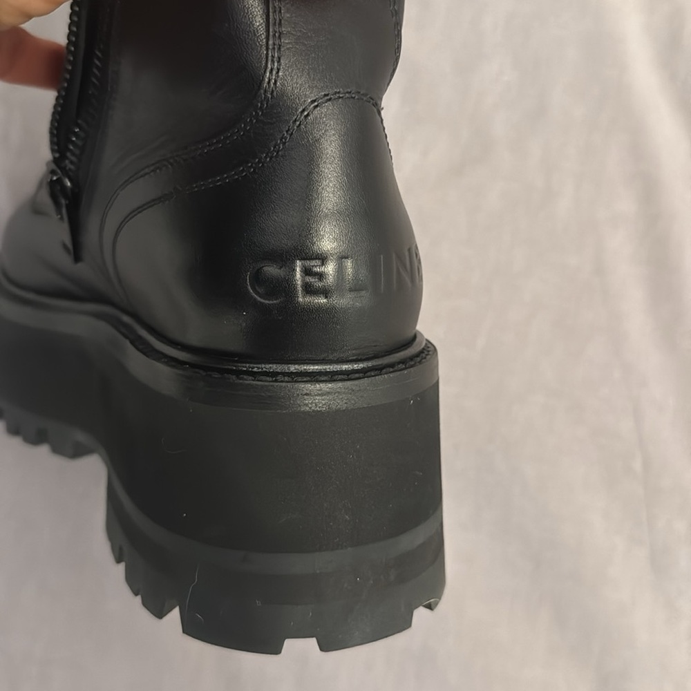 CELINE lace up with cuff chunky combat boots - Picture 6 of 11